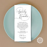 Wedding Dinner Place Setting Thank You Card<br><div class="desc">Share the love and show your appreciation to your guests, when they sit down at their seat and read this personalised charming thank you place card. It's a wonderful way to kick off your special day celebration! This card is sure to set the tone for an unforgettable event. The thank...</div>