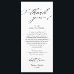 Wedding Dinner Place Setting Thank You Card<br><div class="desc">This is the Modern classy, Wedding Dinner Place Setting Thank You Cards in Black and White themed. Share the love and show your appreciation to your guests, when they sit down at their seat and read this personalised charming thank you place setting card. It's a wonderful way to kick off...</div>