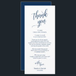 Wedding Dinner, Place Setting Thank You Cards<br><div class="desc">This is the Modern classy Navy Blue, Dinner Place Setting Thank You Cards. Share the love and show your appreciation to your guests, when they sit down at their seat and read this personalised charming thank you place setting card. It's a wonderful way to kick off your special day celebration!...</div>