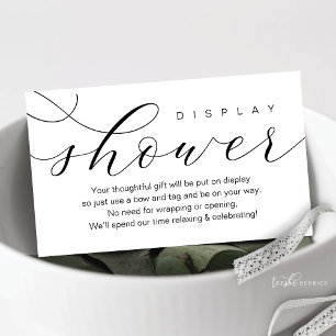 Wedding Display Shower, Modern elegance minimal Enclosure Card