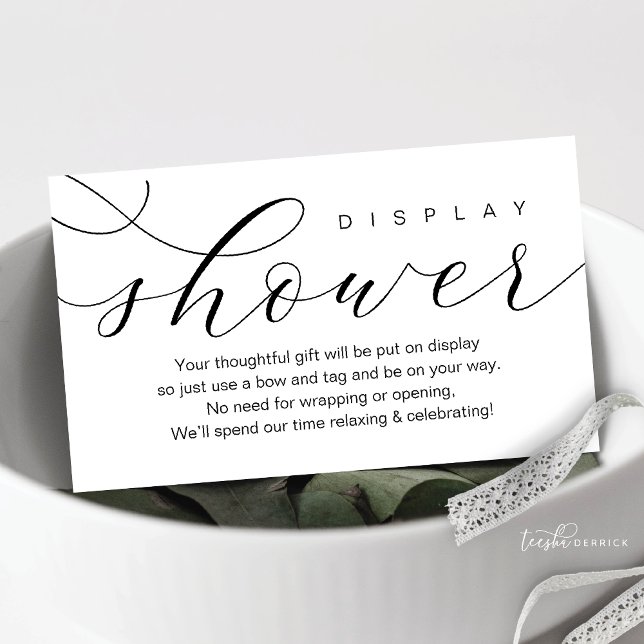 Wedding Display Shower, Modern elegance minimal Enclosure Card (Wedding Display Shower, Modern Beautiful Elegance Luxury Enclosure Card)