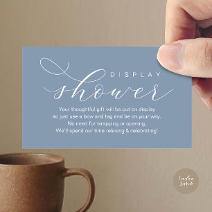 Wedding Display Shower, Modern elegance minimal Enclosure Card
