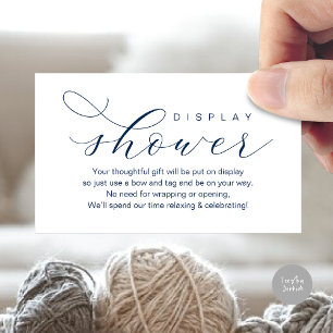 Wedding Display Shower, Modern elegance minimal Enclosure Card