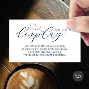 Wedding Display Shower, Modern elegance minimalist Enclosure Card