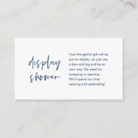Wedding Display Shower, Modern Minimalist Navy