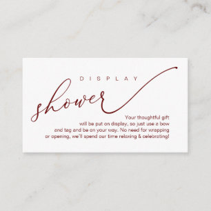Wedding Display Shower, Modern Romantic Enclosure Card