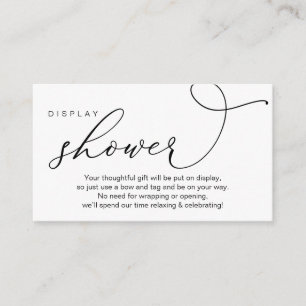 Wedding Display Shower, Modern Romantic Enclosure Card