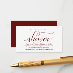 Wedding Display Shower, Modern Romantic Enclosure Card