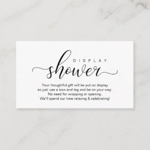 Wedding Display Shower, Modern Romantic Enclosure Card