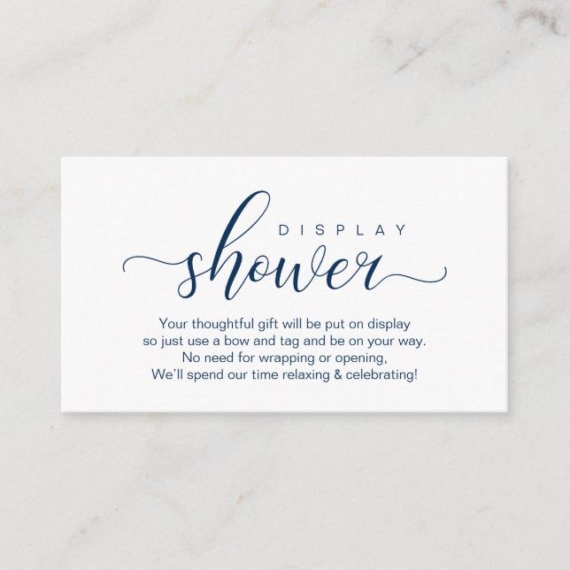 Wedding Display Shower, Modern Romantic Enclosure Card (Front)