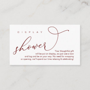 Wedding Display Shower, Modern Romantic Enclosure Card