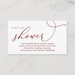 Wedding Display Shower, Modern Romantic Enclosure Card