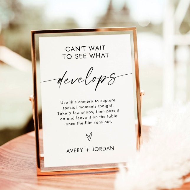 Wedding Disposable Camera Sign, Wedding Photo Game Invitation (Creator Uploaded)