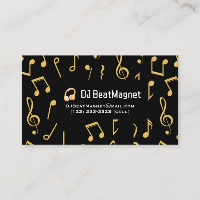 Wedding Dj Business Cards Professional Deejay (Front)