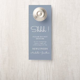 Wedding Do Not Disturb Dusty Blue Door Hanger