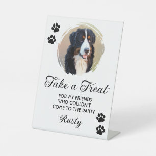 Wedding Dog Biscuit Bar Photo Pedestal Sign