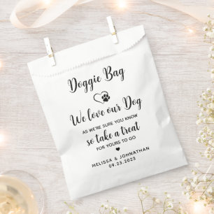Wedding Doggie Personalised Biscuit Bar Pet Treats Favour Bags