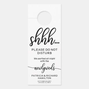 Wedding Door Hanger Do Not Disturb Hotel Sign