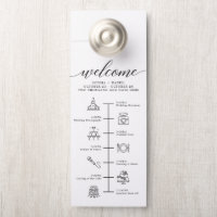 Wedding Door Hanger Timeline Do Not Disturb
