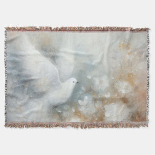 Wedding Dove Floral Throw Blanket