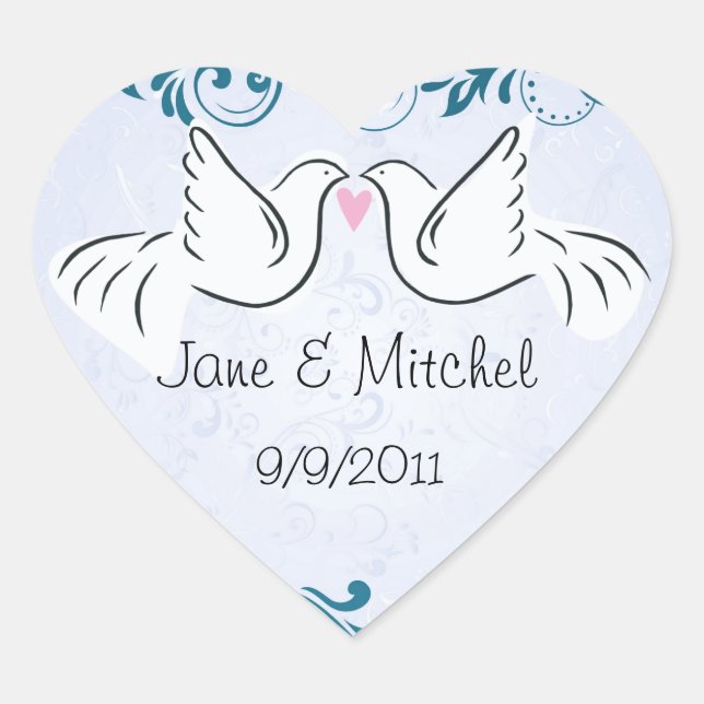 Wedding Dove Stickers (Front)