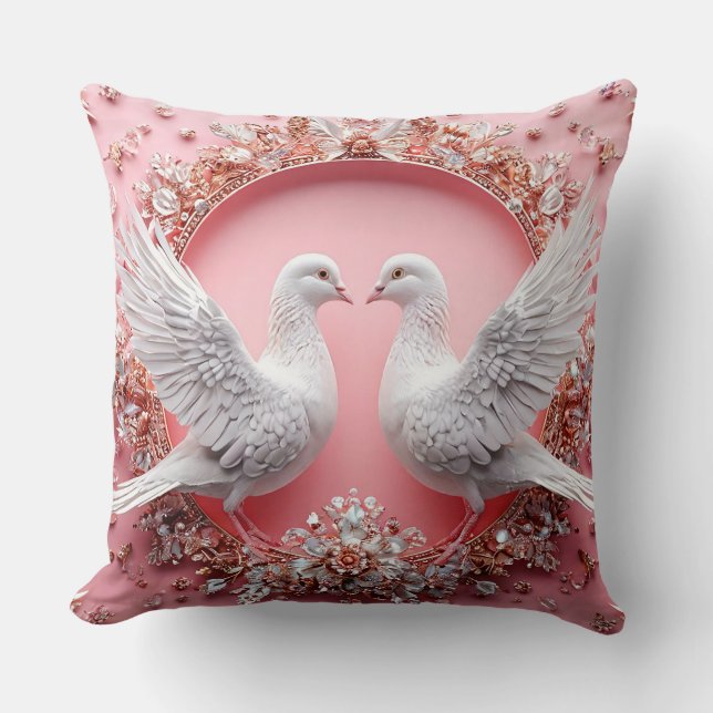 Wedding Doves Cushion (Front)