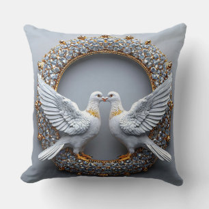 Wedding Doves gift for couples Cushion