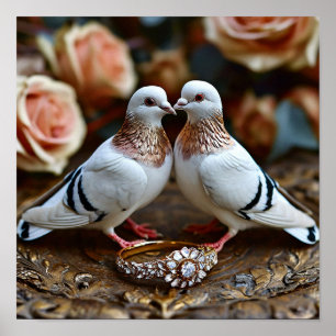 Wedding Doves Poster
