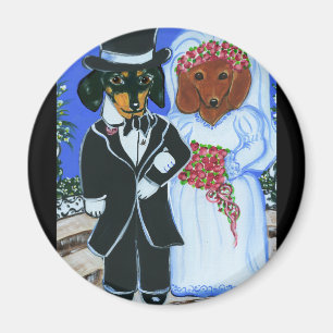 Wedding Doxies Magnet