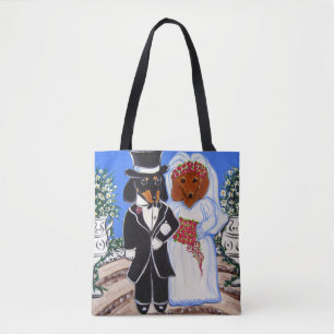 WEDDING DOXIES TOTE BAG