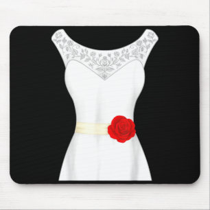 Wedding Dress Bridal Shower Bachelorette Gift Mouse Pad