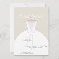 Wedding Dress Bridal Shower Invitation