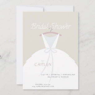 Wedding Dress Bridal Shower Invitation
