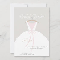 Wedding Dress Bridal Shower Invitation