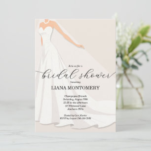 Wedding Dress Bridal Shower Invitation