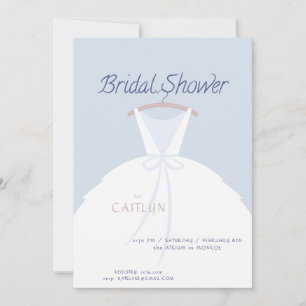 Wedding Dress Bridal Shower Invitation