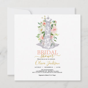 Wedding Dress Bridal Shower Invitation