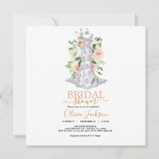 Wedding Dress Bridal Shower Invitation