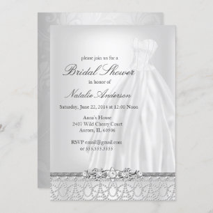 Wedding Dress Bridal Shower Invitation