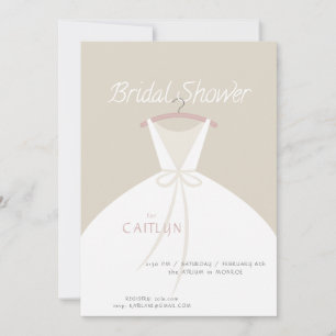 Wedding Dress Bridal Shower Invitation