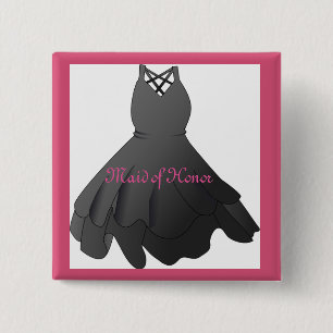Wedding Dress Maid of Honour Button 