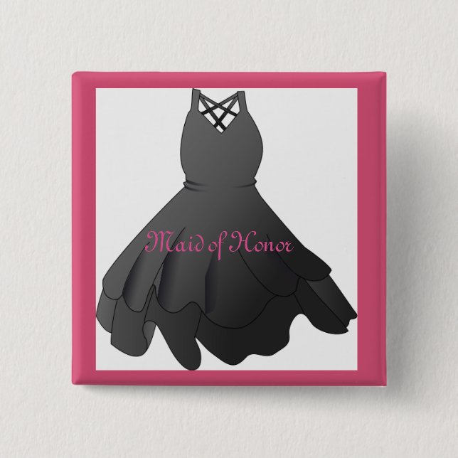 Wedding Dress Maid of Honour Button  (Front)