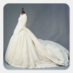 Wedding dress of Katharine Worsley Square Sticker