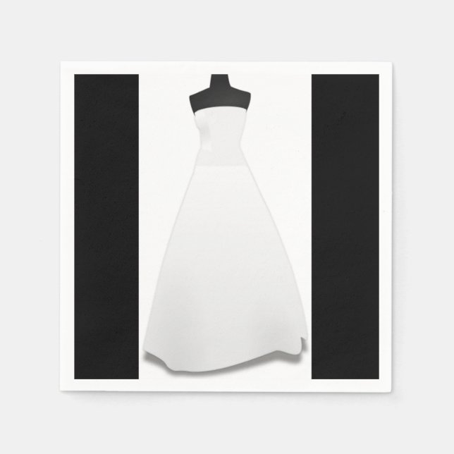 Wedding Dress Paper Napkins (Front)