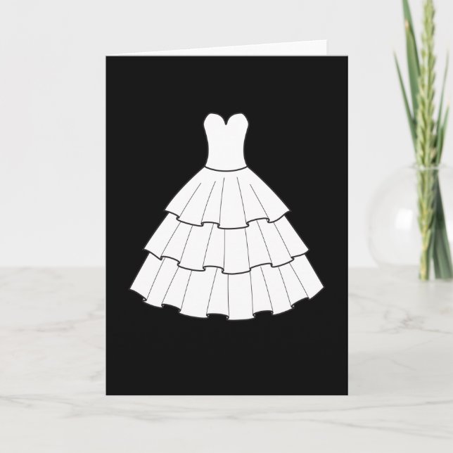 Wedding Dress Wedding Bachelorette Party Card (Front)