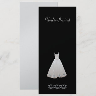 Wedding Dress with Diamond Invitations