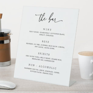 Wedding Drink Bar Menu Reception Pedestal Sign B13