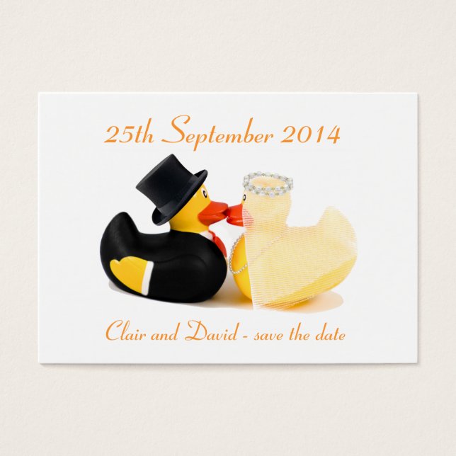 Wedding ducks 2  ... Save the date (Front)