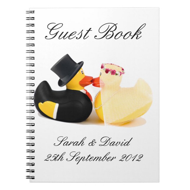 Wedding ducks 4 ... notebook guest book (Front)
