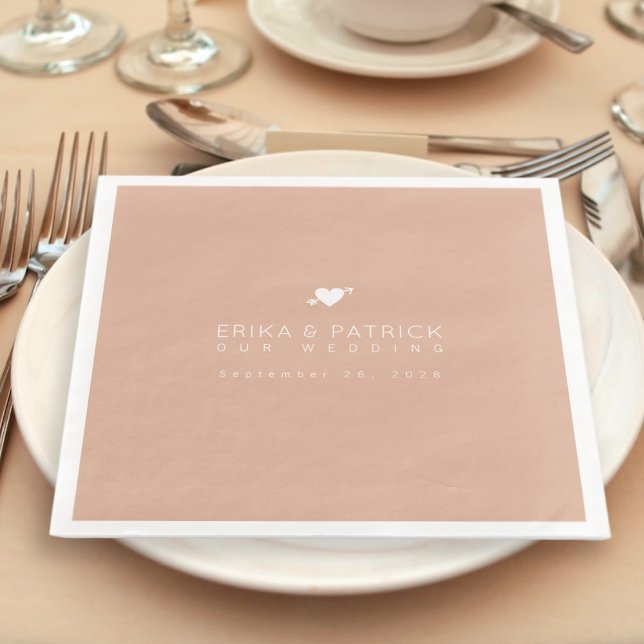 Wedding Dusty Rose Elegantly Designed  Napkin (Creator Uploaded)
